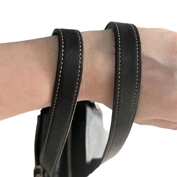 Coach Women's Black Leather Large Shoulder Tote Bag - Picture 9 of 11